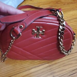 Tory Burch Red Quilted Crossbody Bag
